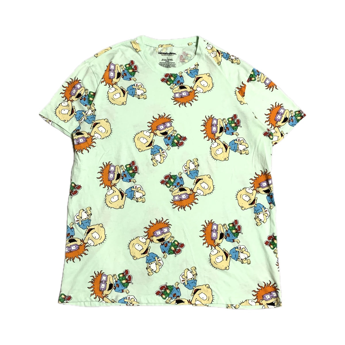 ニコロデオン nickelodeon Tシャツ チャッキーフィンスター ライトグリーン メンズL