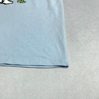 ピーナッツ PEANUTS Tシャツ スヌーピー 刺繍 ライトブルー メンズL