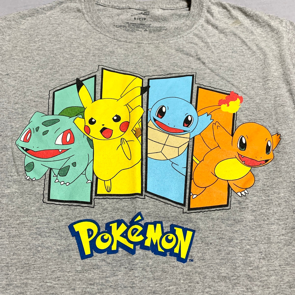ポケモン pokemon Tシャツ グレー キャラT メンズS