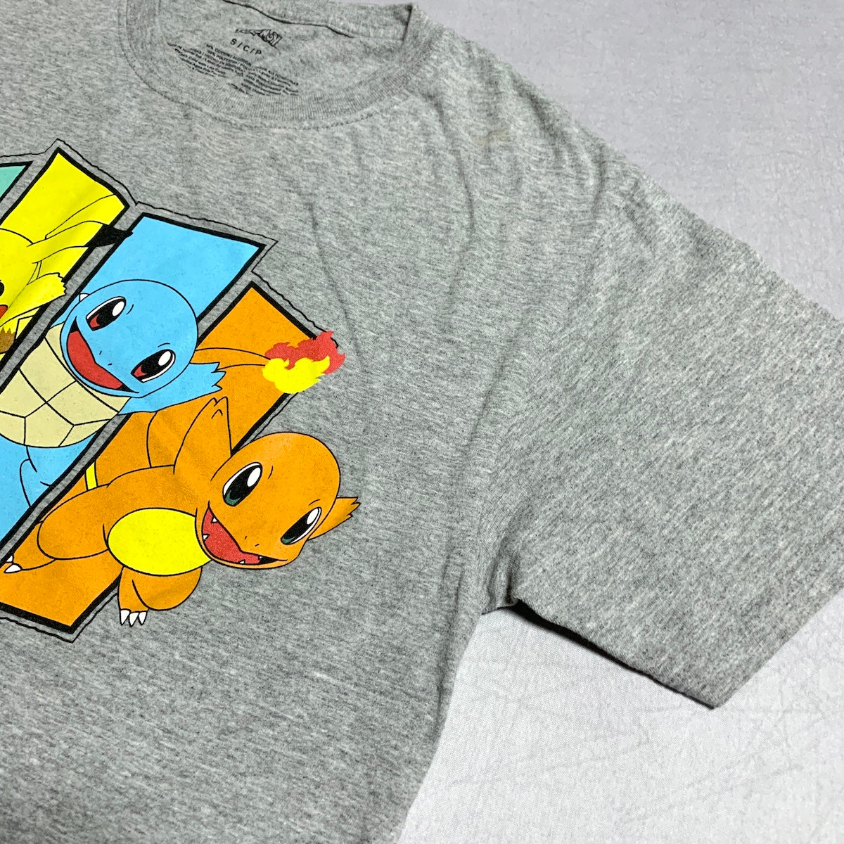 ポケモン pokemon Tシャツ グレー キャラT メンズS