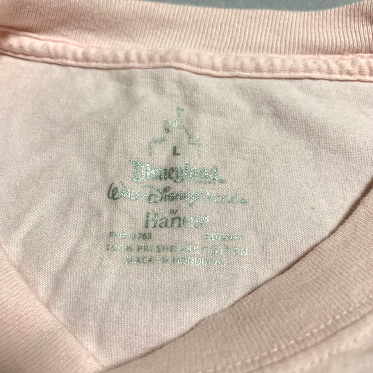 ディズニー Disney Tシャツ ディズニーワールド ミニー ピンク メンズL