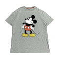 ディズニー Disney Tシャツ ミッキー ビッグプリント グレー メンズXL