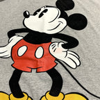 ディズニー Disney Tシャツ ミッキー ビッグプリント グレー メンズXL