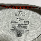 ディズニー Disney Tシャツ ミッキー ビッグプリント グレー メンズXL