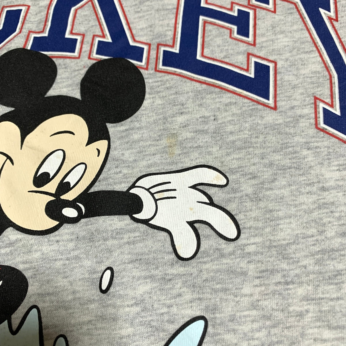 ディズニー Disney Tシャツ H&M ミッキー ライトグレー メンズS