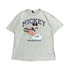 ディズニー Disney Tシャツ H&M ミッキー ライトグレー メンズS