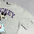 ディズニー Disney Tシャツ H&M ミッキー ライトグレー メンズS