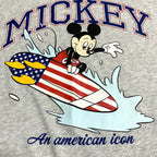ディズニー Disney Tシャツ H&M ミッキー ライトグレー メンズS
