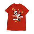 ディズニー Disney Tシャツ ミッキー ミニー レッド メンズS