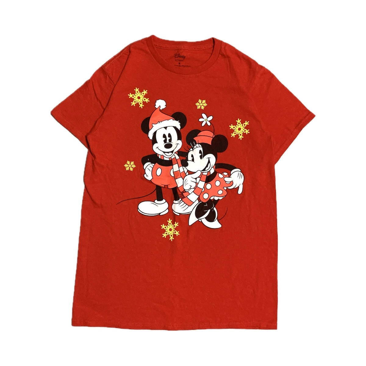 ディズニー Disney Tシャツ ミッキー ミニー レッド メンズS