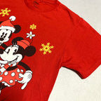 ディズニー Disney Tシャツ ミッキー ミニー レッド メンズS