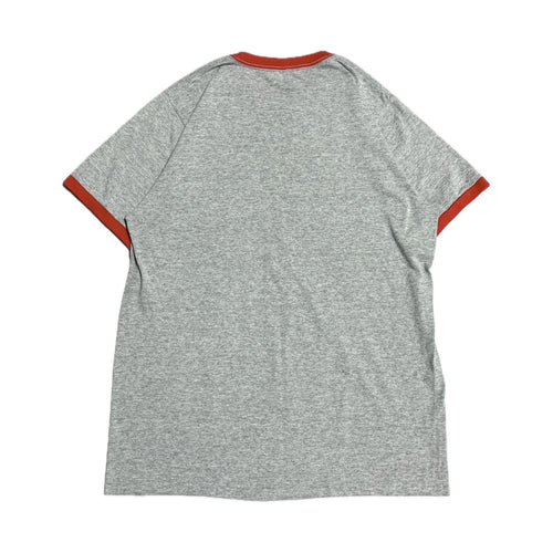 ディズニー Disney Tシャツ ミッキー リンガーT グレー メンズM