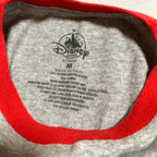ディズニー Disney Tシャツ ミッキー リンガーT グレー メンズM