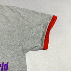 ディズニー Disney Tシャツ ミッキー リンガーT グレー メンズM
