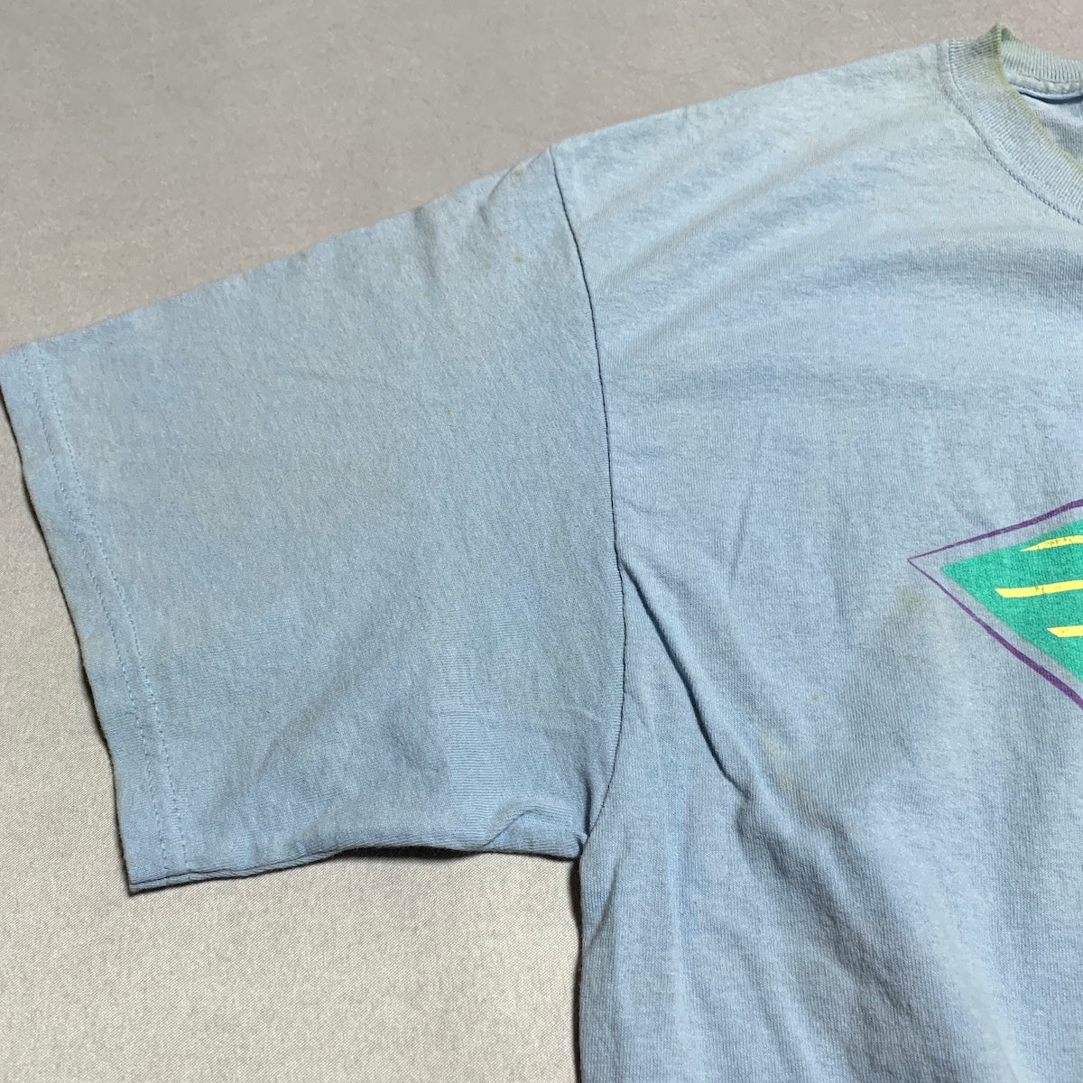 ディズニー Disney Tシャツ ミッキー ライトブルー メンズL