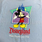 ディズニー Disney Tシャツ ミッキー ライトブルー メンズL