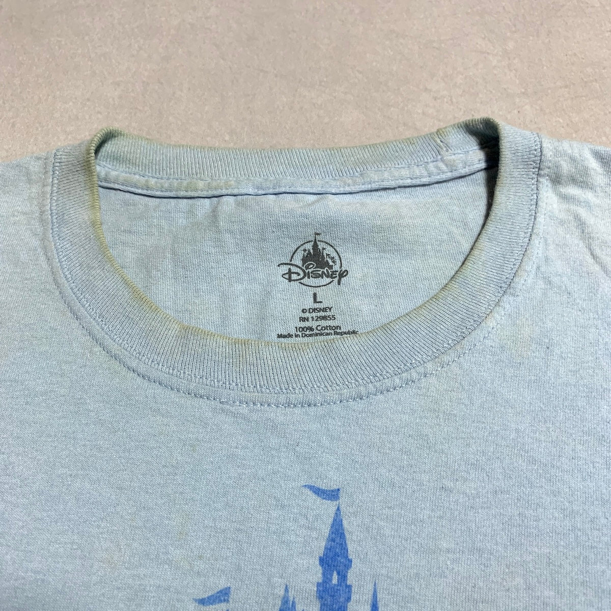 ディズニー Disney Tシャツ ミッキー ライトブルー メンズL