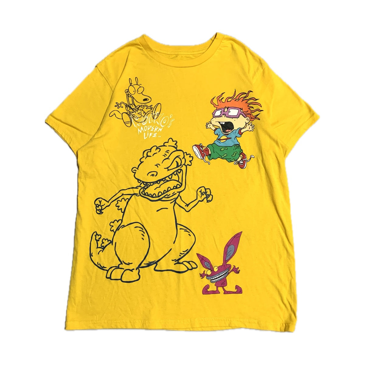 ニコロデオン nickelodeon Tシャツ ラグラッツ イエロー メンズXL