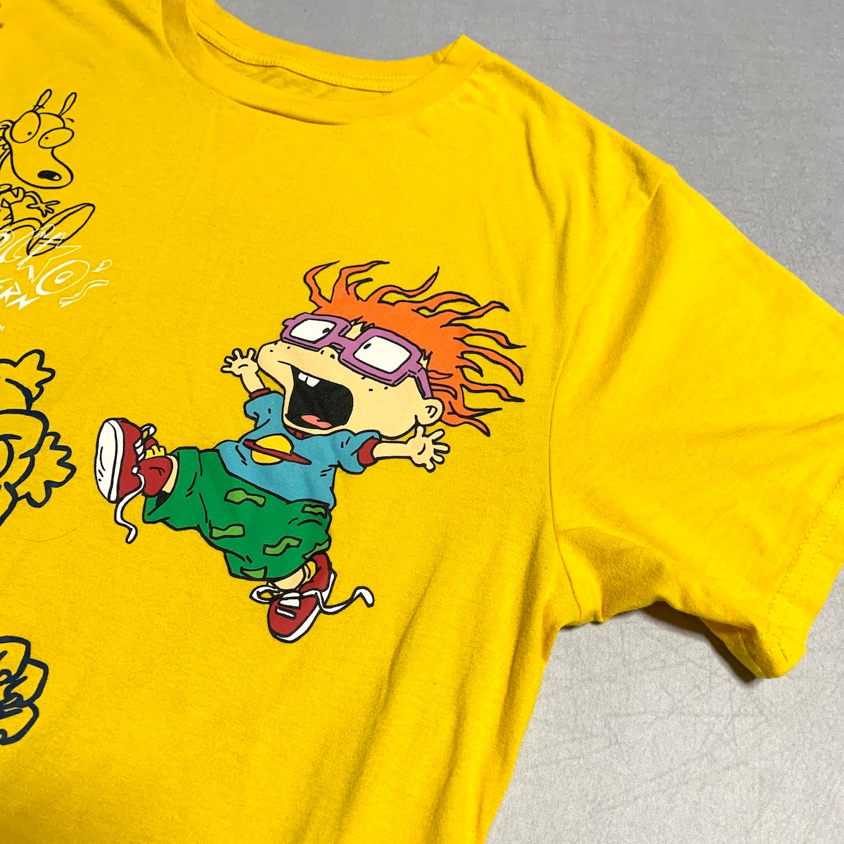 ニコロデオン nickelodeon Tシャツ ラグラッツ イエロー メンズXL