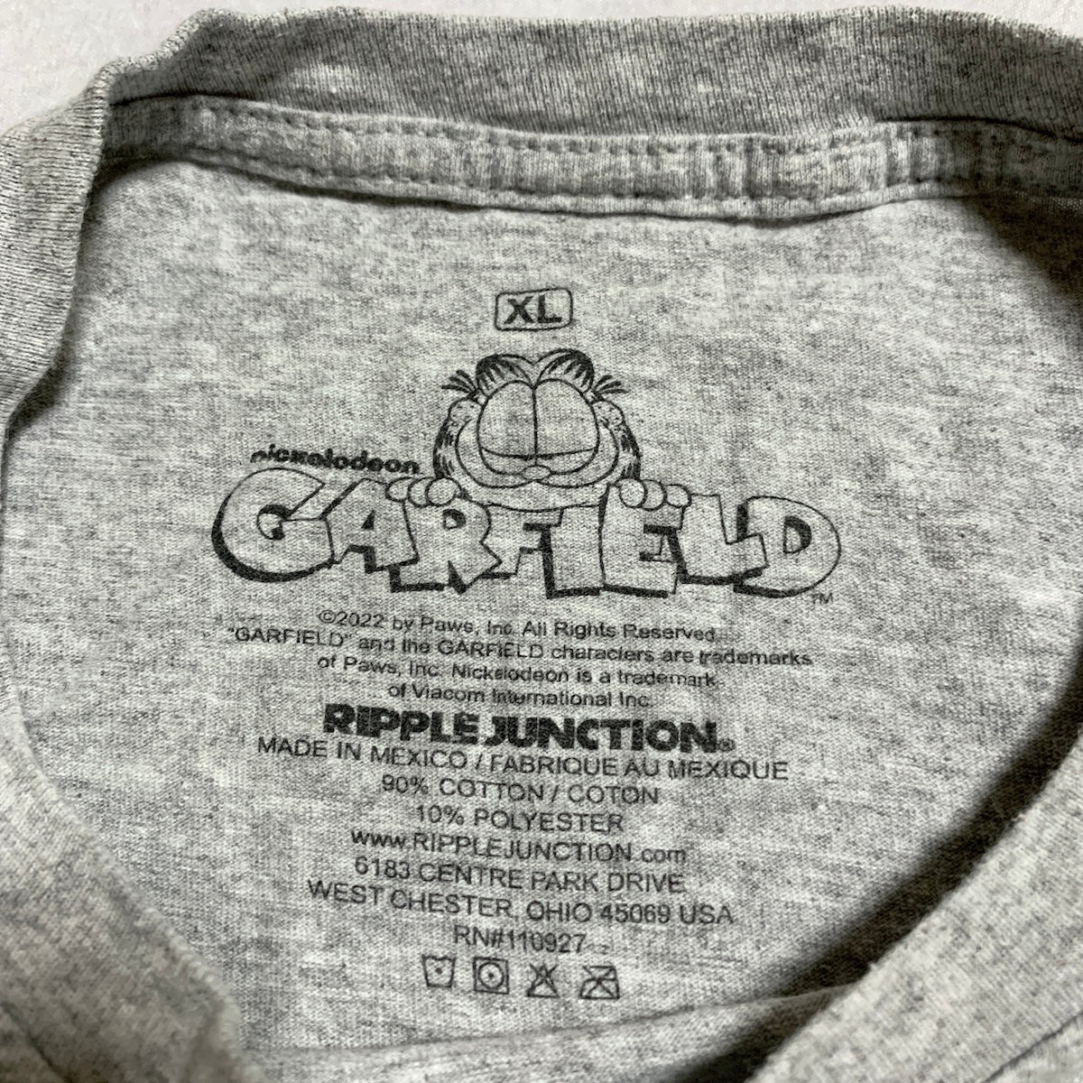 ガーフィールド GARFIELD Tシャツ 猫 グレー メンズXL