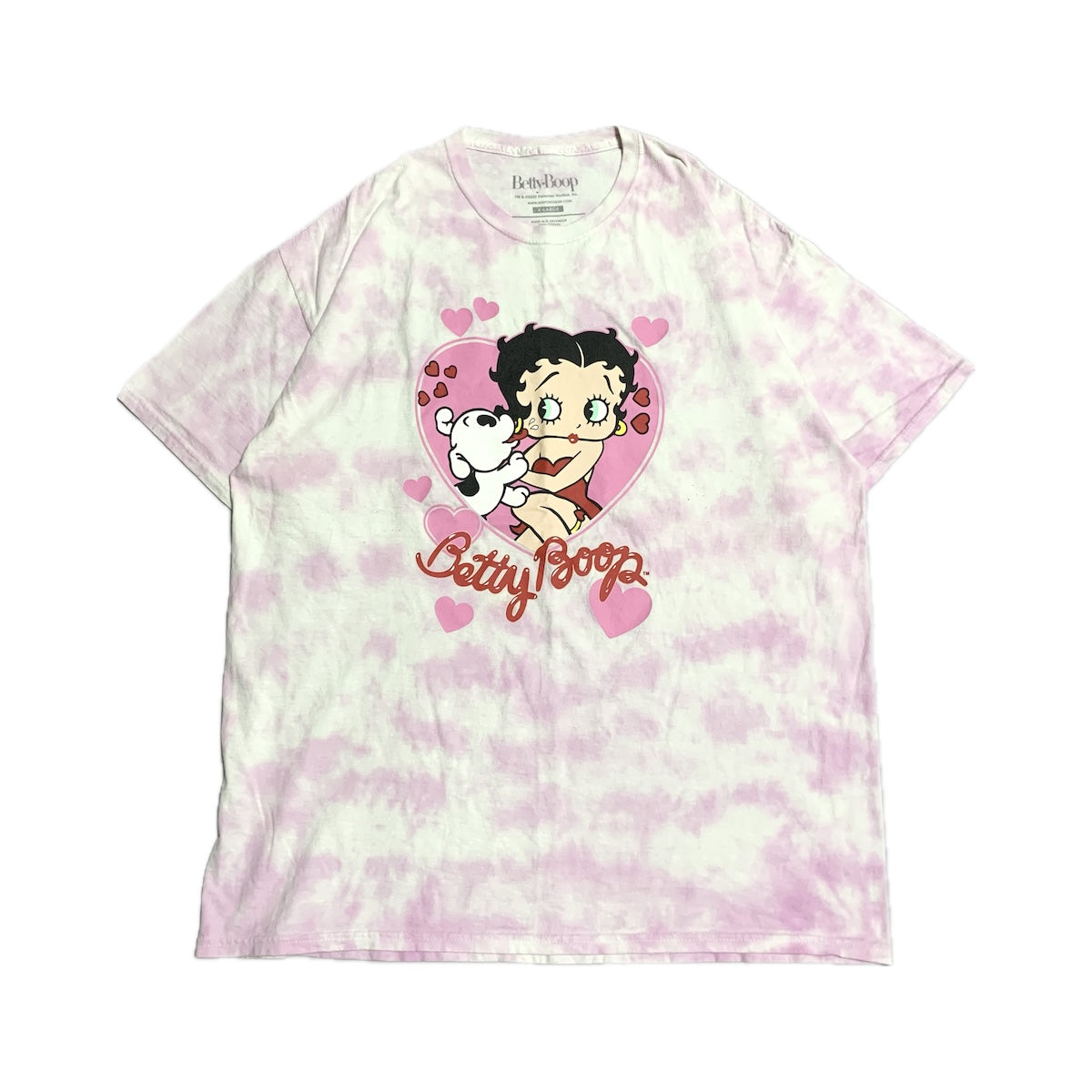 ベティ・ブープ BettyBoop Tシャツ ピンク タイダイ メンズL