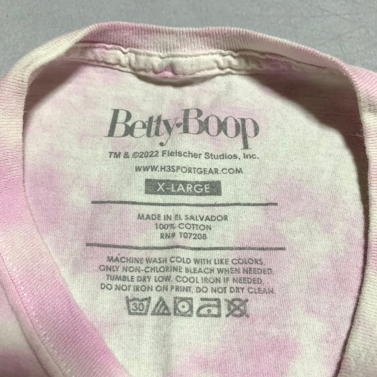 ベティ・ブープ BettyBoop Tシャツ ピンク タイダイ メンズL