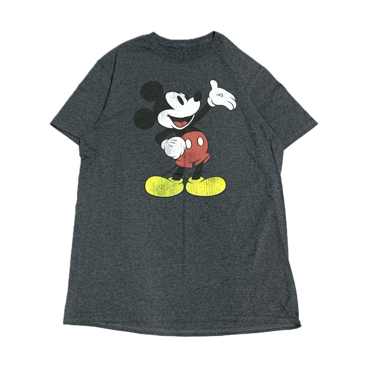 ディズニー Disney Tシャツ ミッキー グレー メンズM