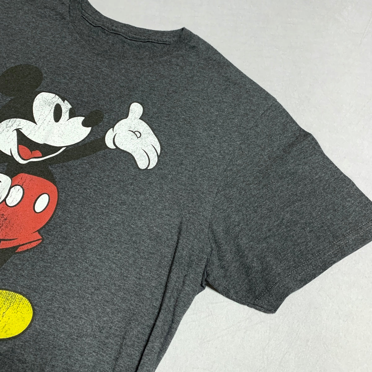 ディズニー Disney Tシャツ ミッキー グレー メンズM