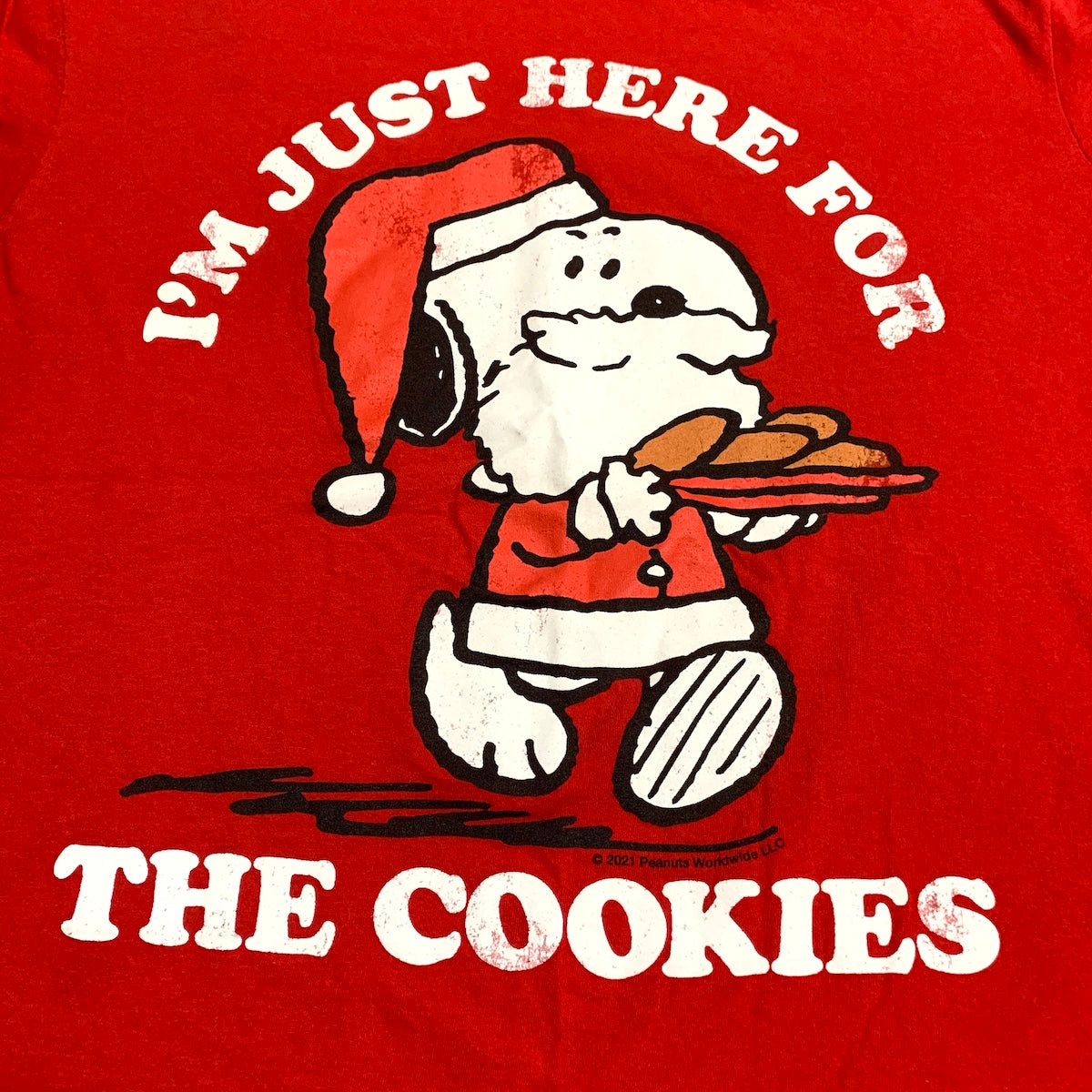 ピーナッツ PEANUTS Tシャツ スヌーピー レッド メンズXL