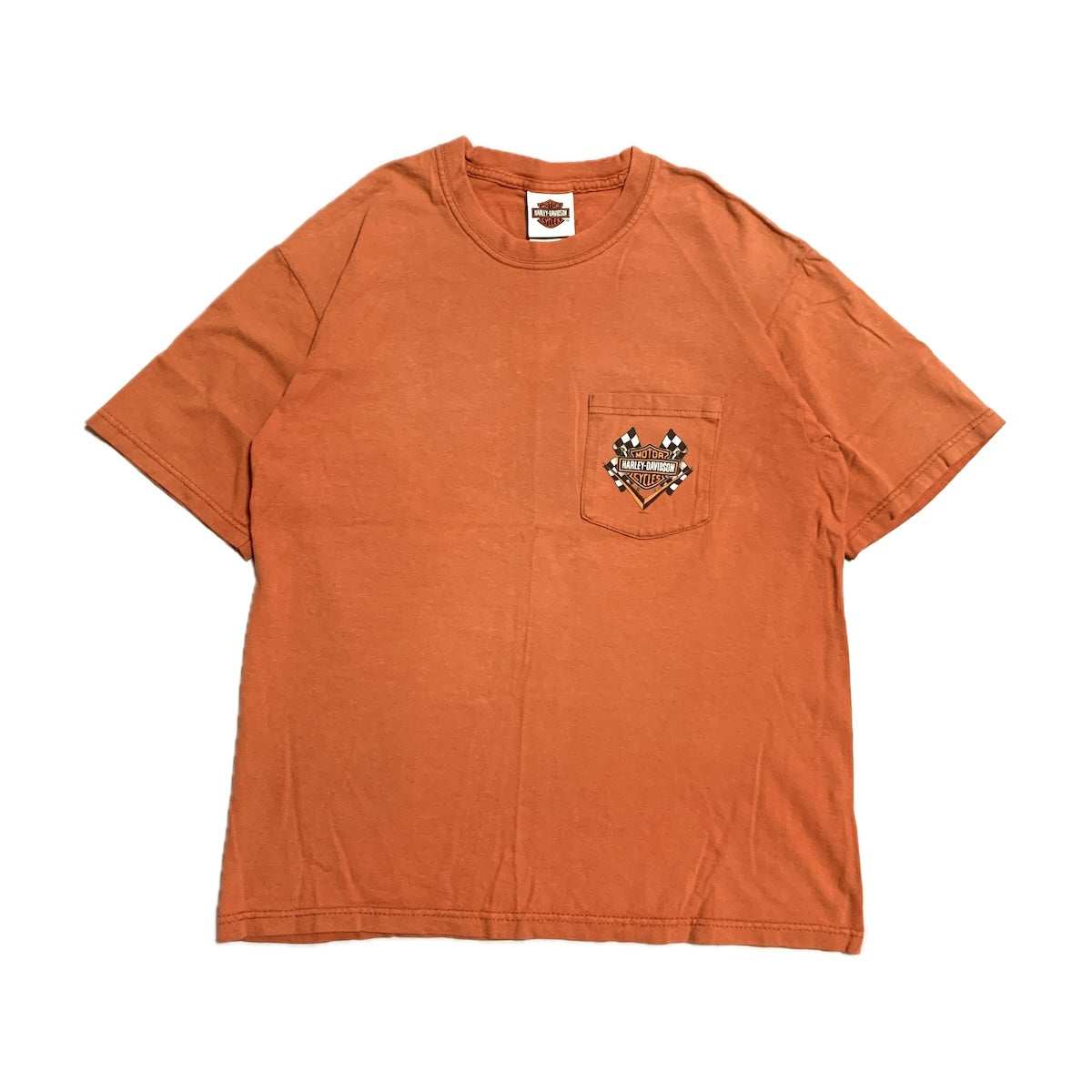 ハーレーダビッドソン Harley-Davidson Tシャツ USA製 ヘインズ オレンジ メンズM