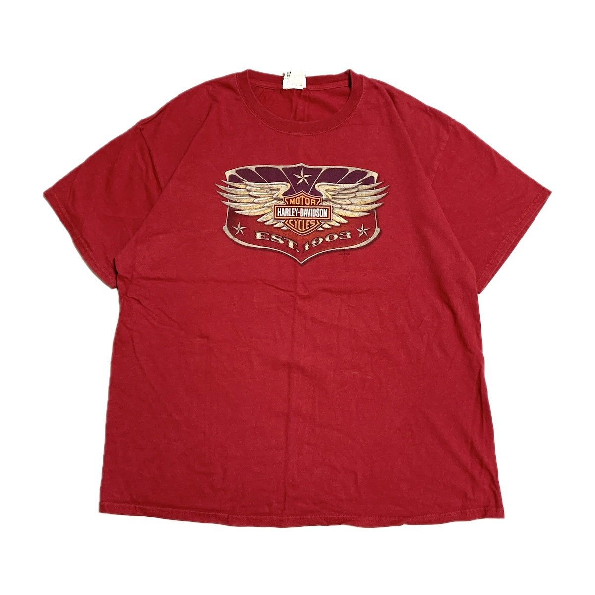 ハーレーダビッドソン Harley-Davidson Tシャツ ヘインズ ワインレッド メンズL