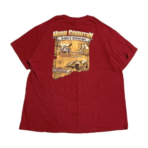 ハーレーダビッドソン Harley-Davidson Tシャツ ヘインズ ワインレッド メンズXL