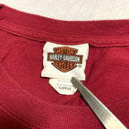 ハーレーダビッドソン Harley-Davidson Tシャツ ヘインズ ワインレッド メンズL