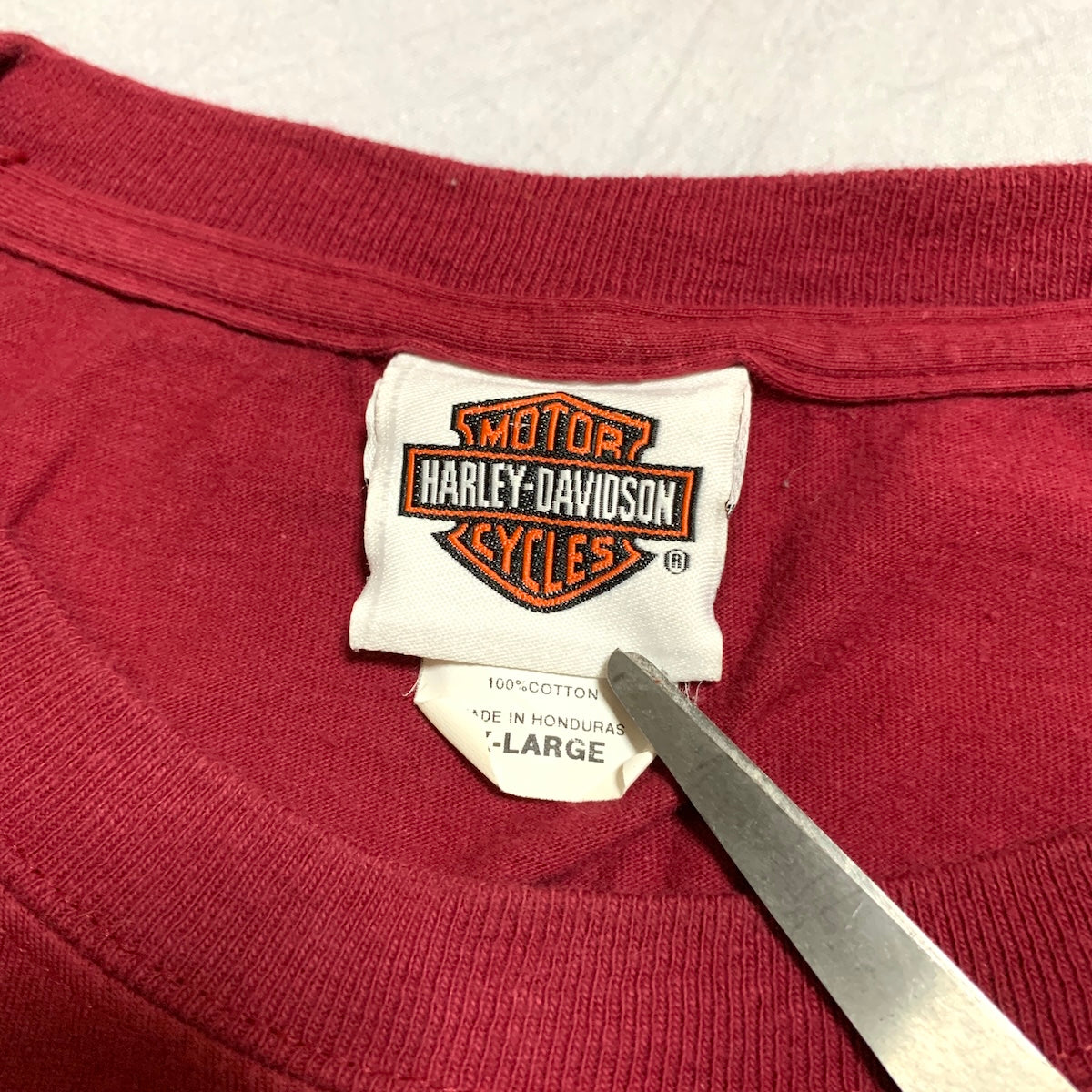ハーレーダビッドソン Harley-Davidson Tシャツ ヘインズ ワインレッド メンズL