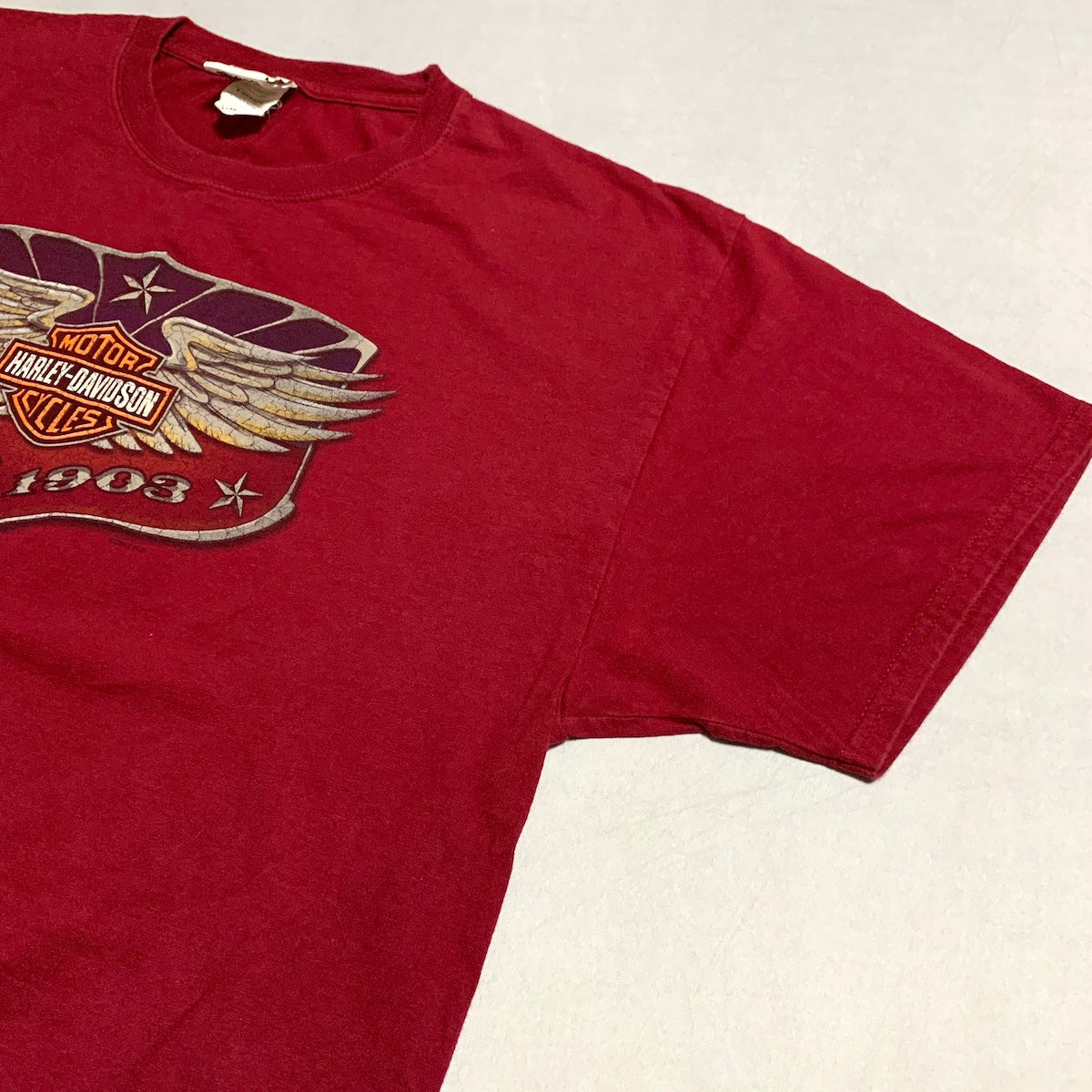 ハーレーダビッドソン Harley-Davidson Tシャツ ヘインズ ワインレッド メンズL