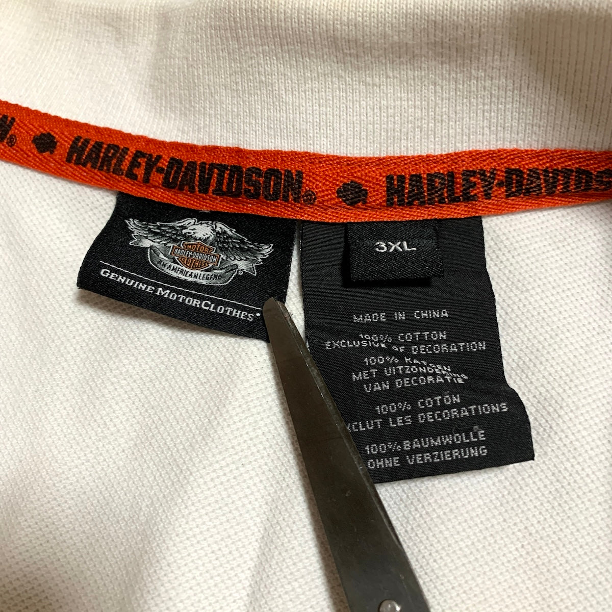 ハーレーダビッドソン Harley-Davidson ポロシャツ ホワイト メンズ3XL