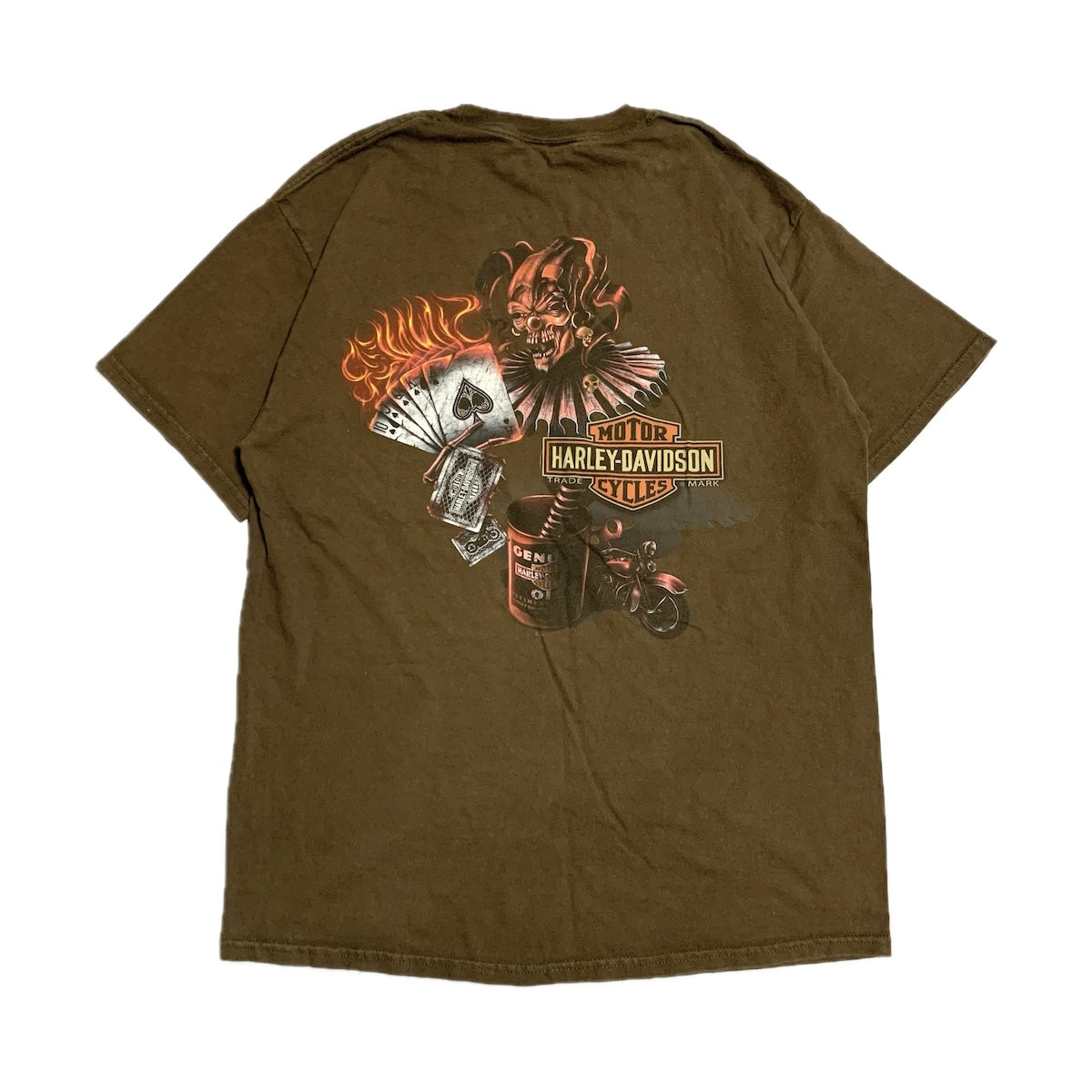 ハーレーダビッドソン Harley-Davidson Tシャツ ヘインズ ネバダ ブラウン メンズL
