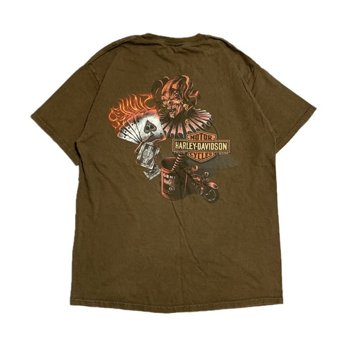 ハーレーダビッドソン Harley-Davidson Tシャツ ヘインズ ネバダ ブラウン メンズL