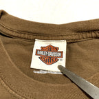 ハーレーダビッドソン Harley-Davidson Tシャツ ヘインズ ネバダ ブラウン メンズL