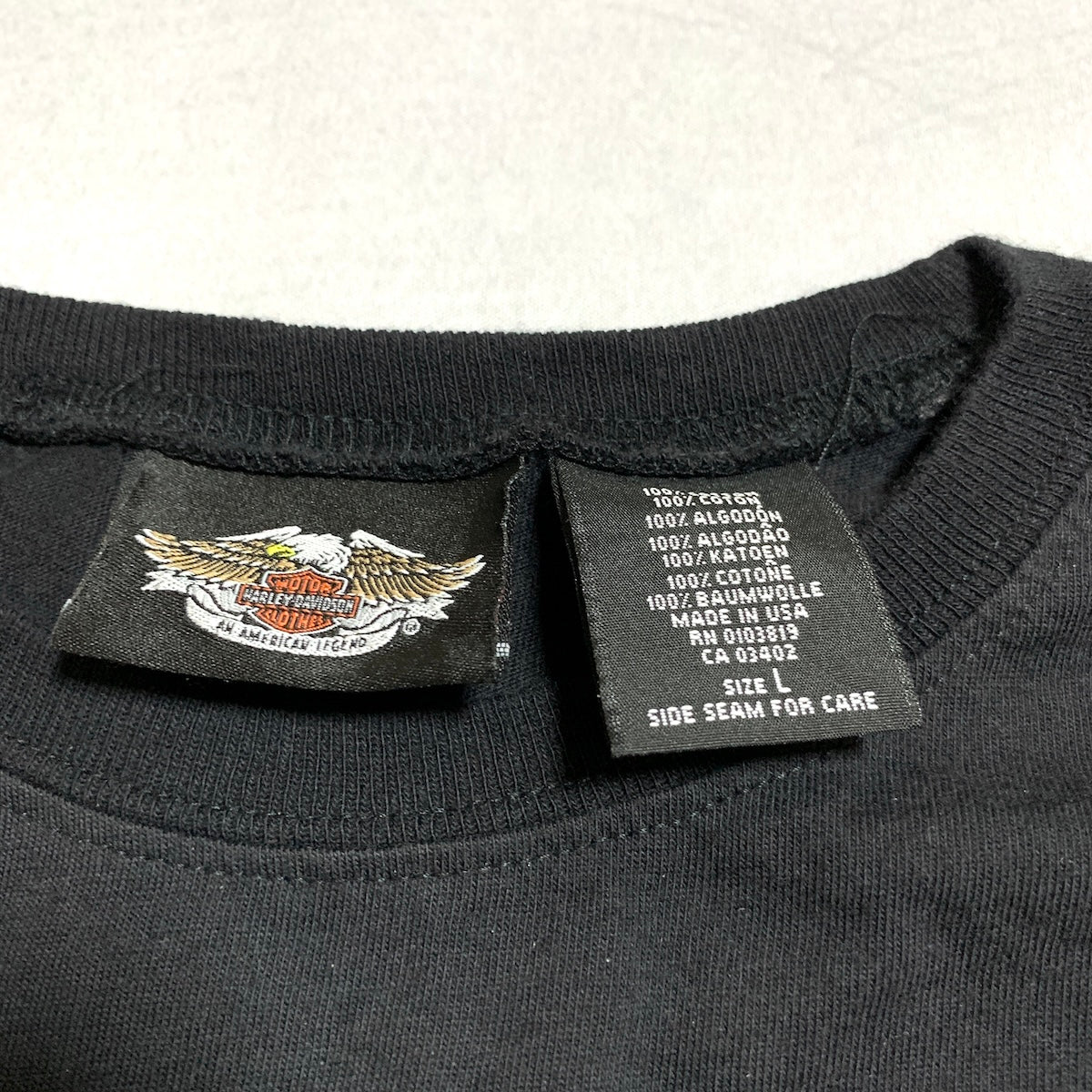 ハーレーダビッドソン Harley-Davidson Tシャツ USA製 ブラック メンズL