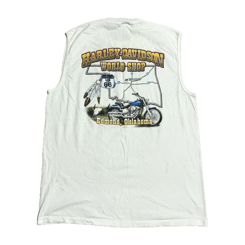 ハーレーダビッドソン Harley-Davidson タンクトップ USA製 ホワイト メンズL