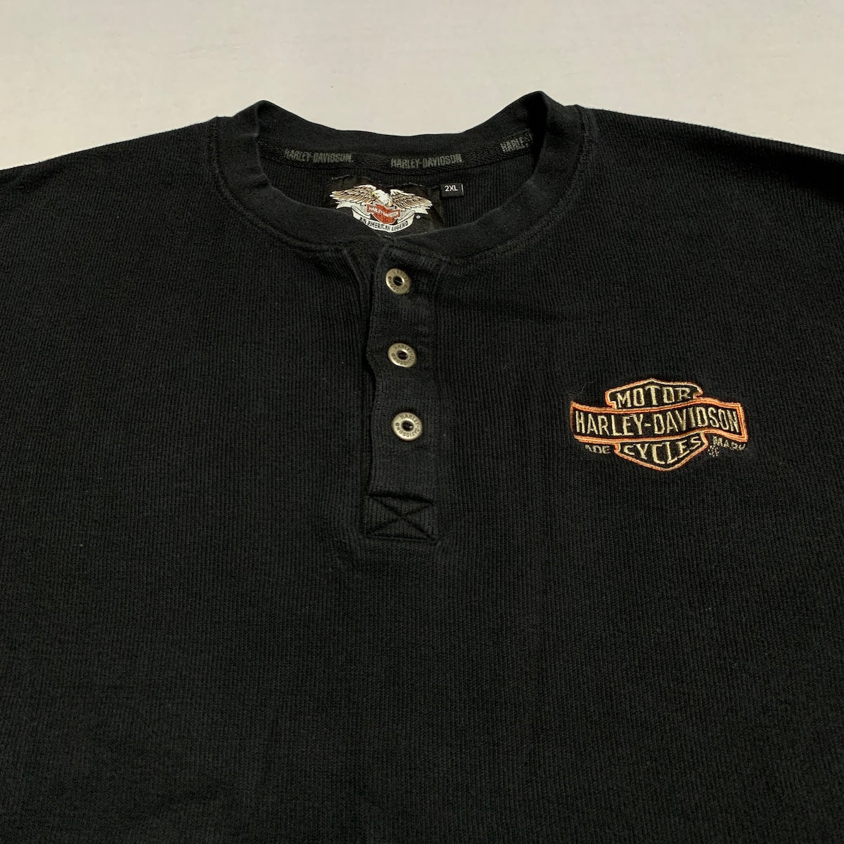 ハーレーダビッドソン Harley-Davidson ロンT サーマル ヘンリーネック