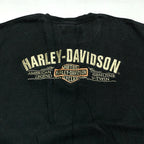 ハーレーダビッドソン Harley-Davidson ロンT サーマル ヘンリーネック ブラック メンズXXL