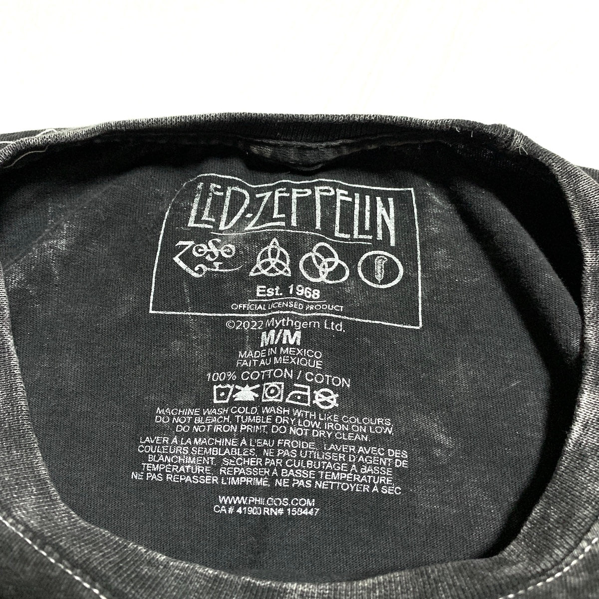 レッド・チェッペリン led zeppelin Tシャツ 2022 ブラック メンズM