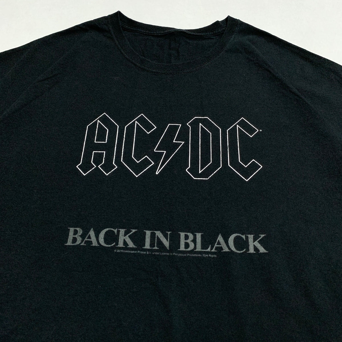 エーシー・ディーシー ACDC Tシャツ 2016 ブラックインブラック メンズ3XL相当