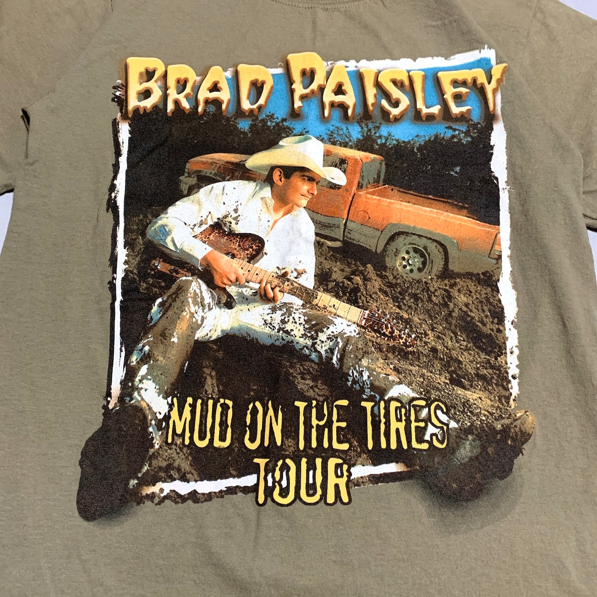 ギルダン GILDAN Tシャツ ブラッド・ペイズリー brad paisley ベージュ メンズM