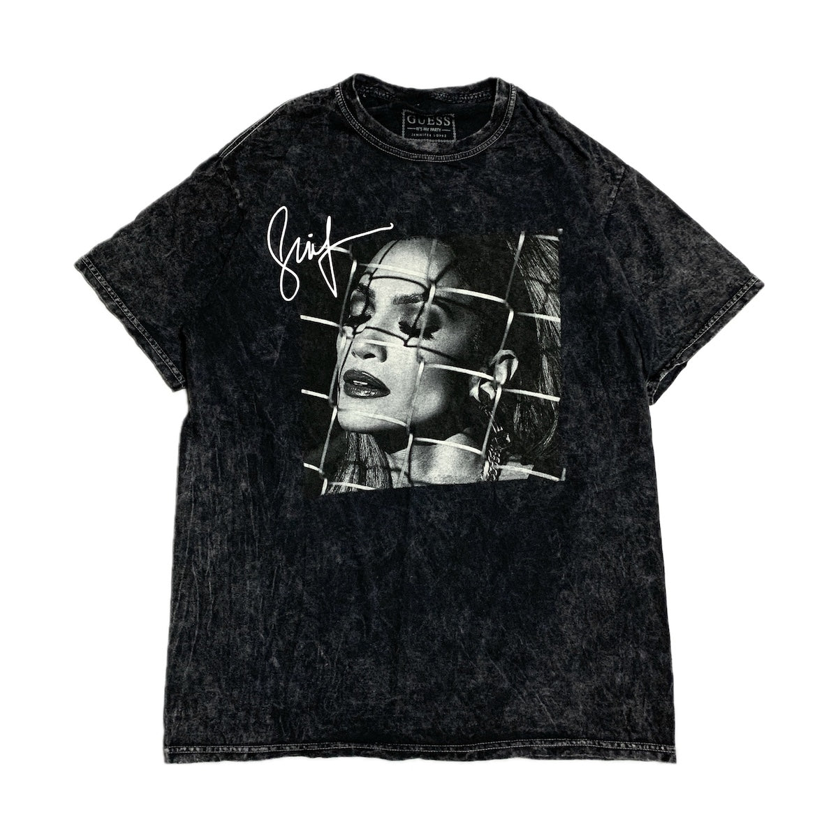 ゲス Guess Tシャツ ジェニファー・ロペス ブラック メンズM