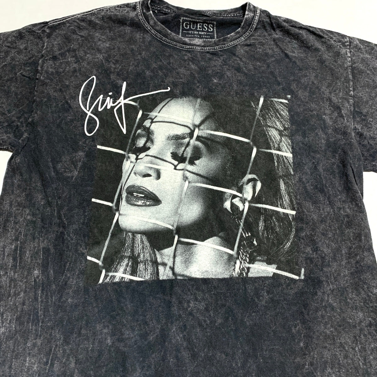 ゲス Guess Tシャツ ジェニファー・ロペス ブラック メンズM