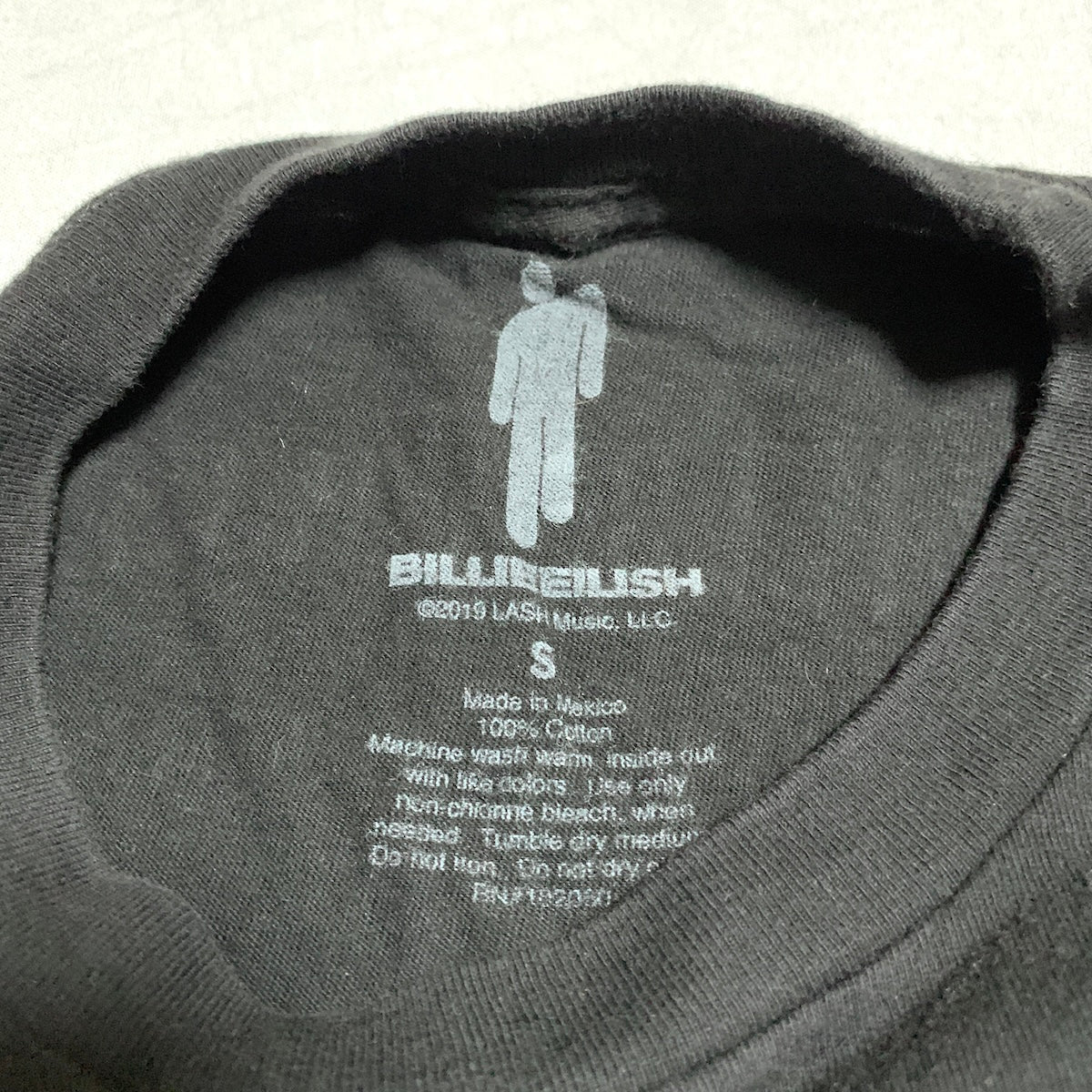 ビリー・アイリッシュ Billie Eilish Tシャツ 2019 ブラック メンズS