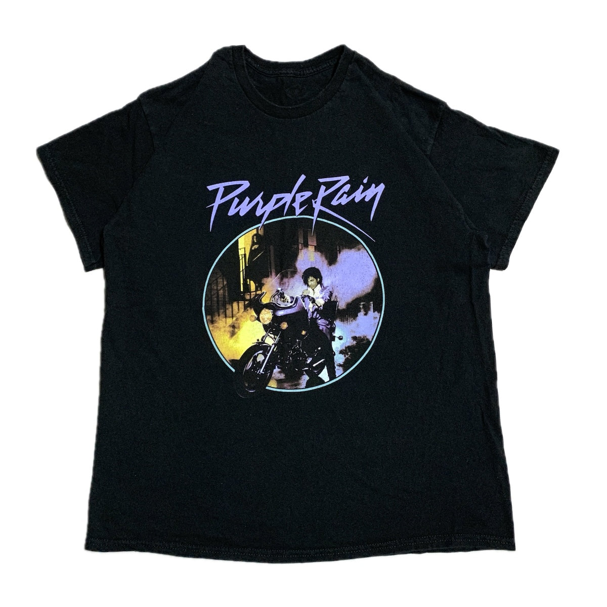 パープルレイン Purple Rain Tシャツ プリンス ブラック メンズL
